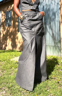 Dallas Denim Maxi Skirt