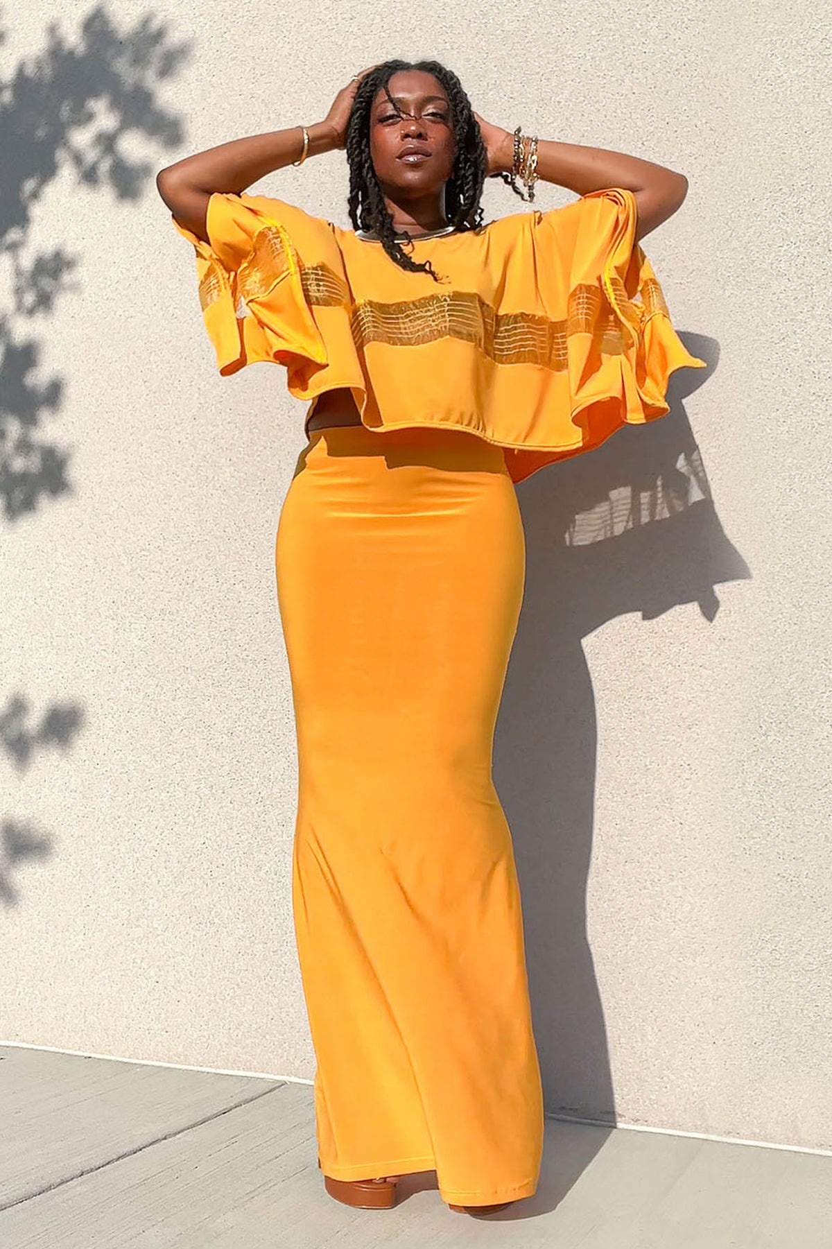 DeSol Kaftan + Maxi Skirt Set