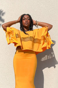 DeSol Kaftan + Maxi Skirt Set