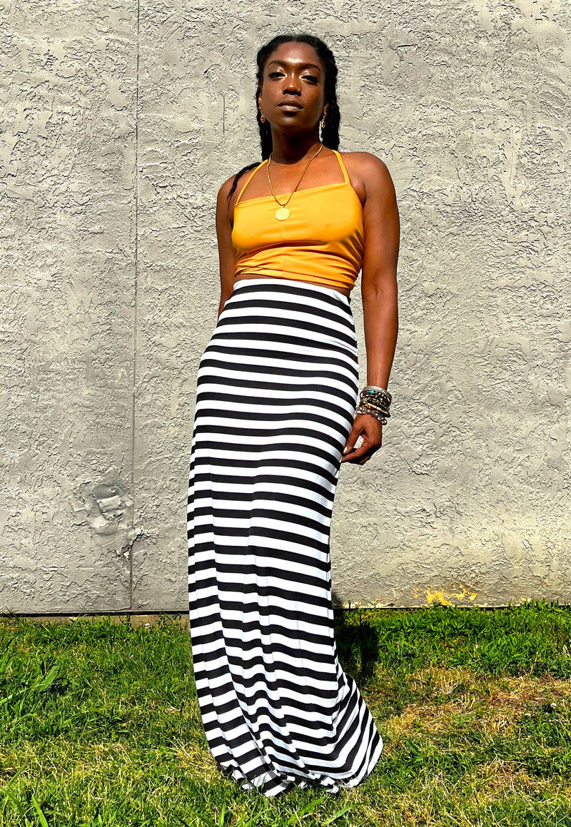 Linette Striped Maxi Skirt