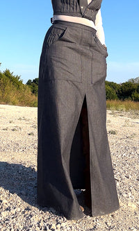 Dallas Denim Maxi Skirt