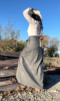 Dallas Denim Maxi Skirt