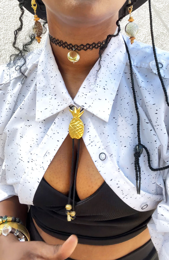 Reversible Pineapple Cowboy Necklace