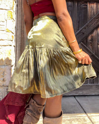 Maxamillion Metallic Skirt - DIMILOC