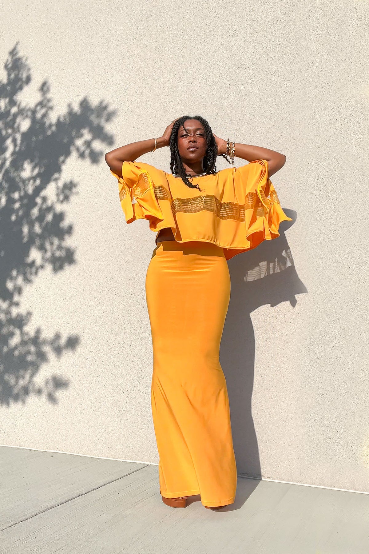 DeSol Kaftan + Maxi Skirt Set