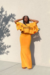 DeSol Kaftan + Maxi Skirt Set